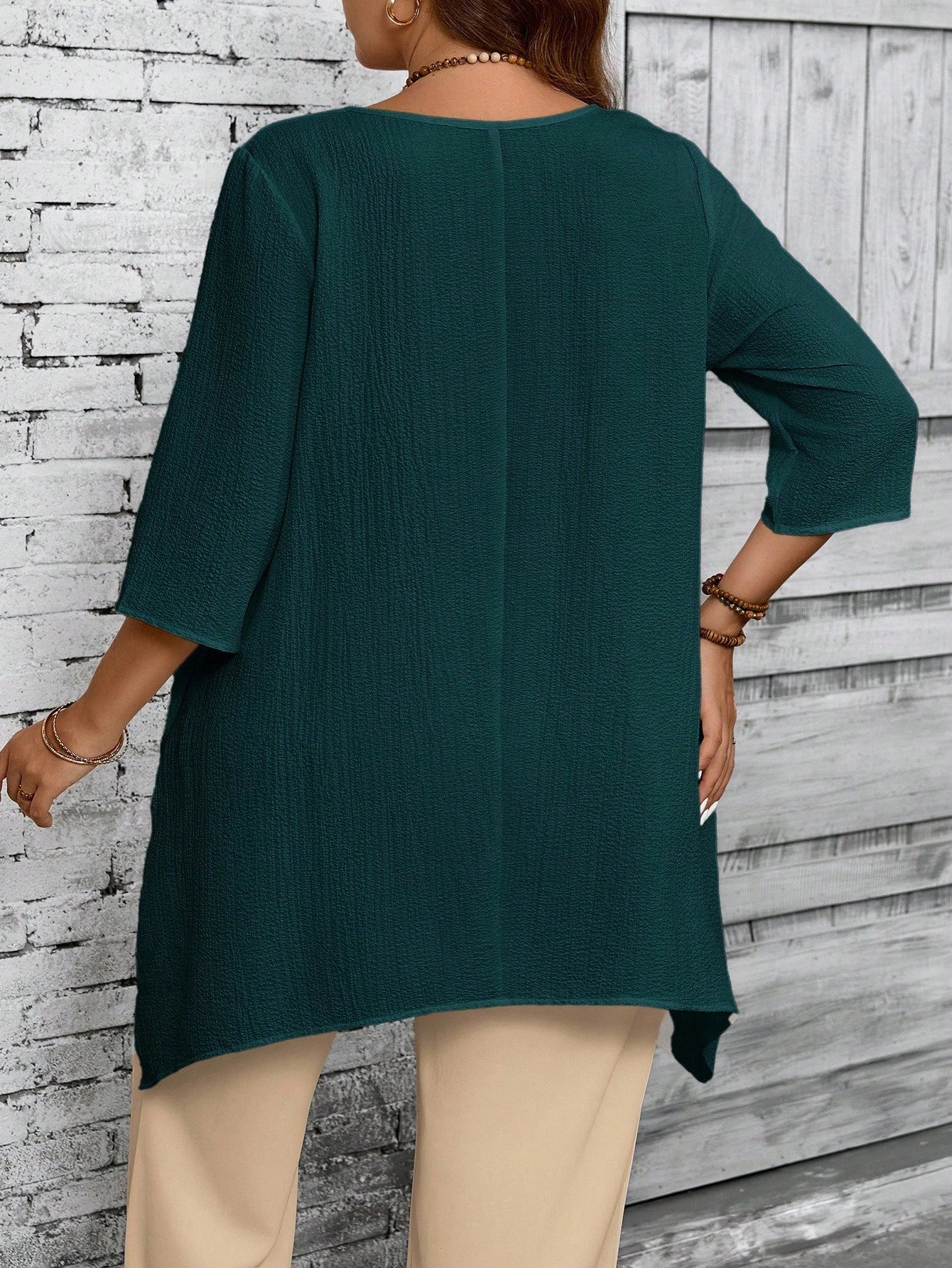 Blusa feminina assimétrica plus size Fanny