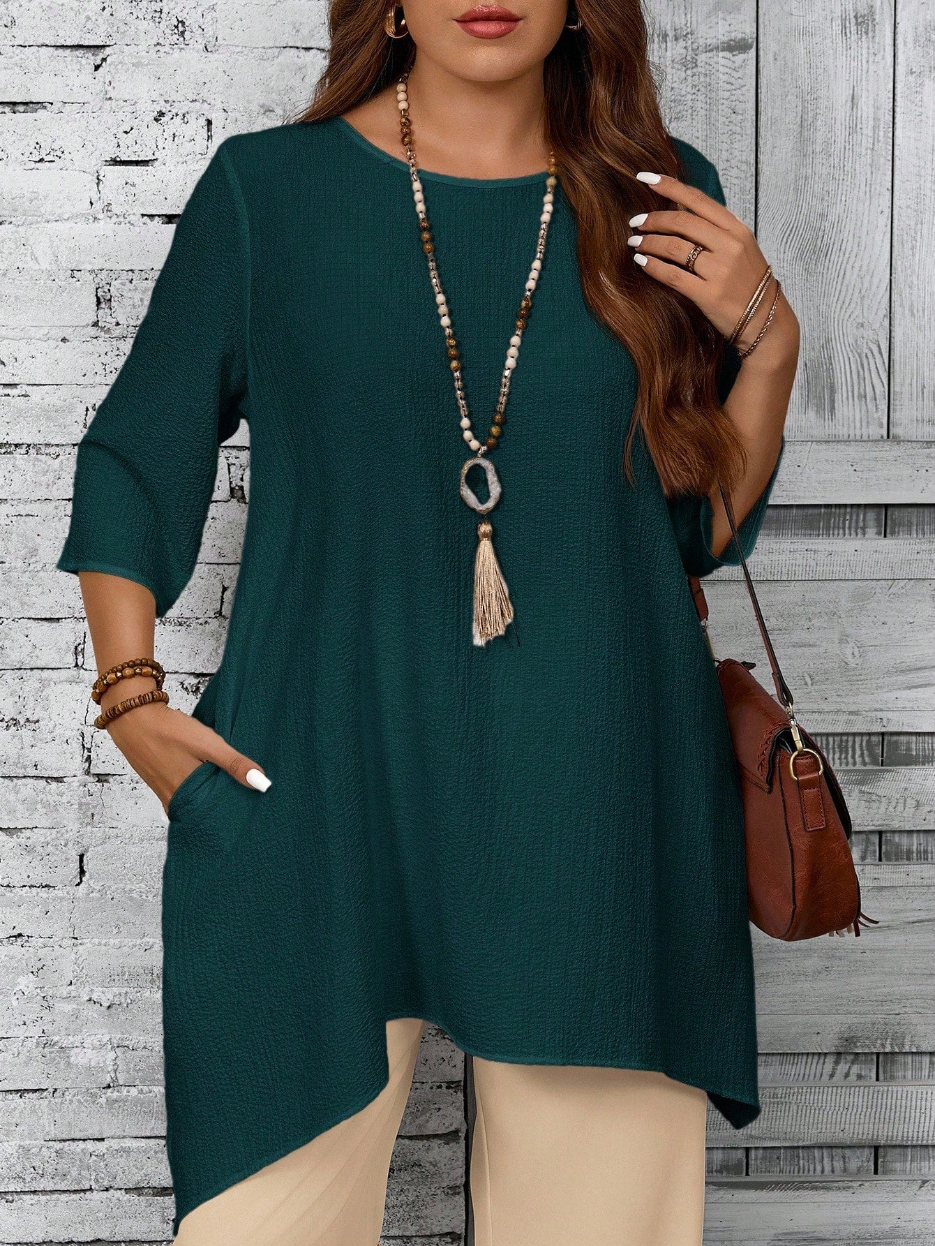 Blusa feminina assimétrica plus size Fanny
