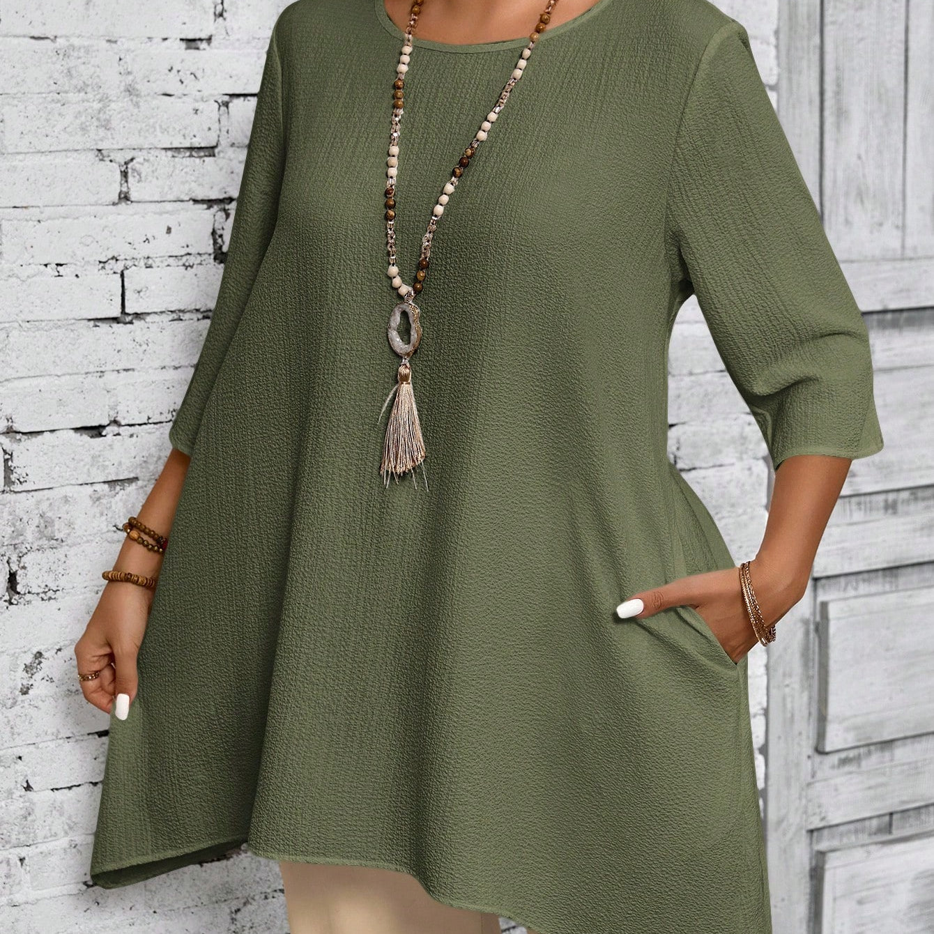 Blusa feminina assimétrica plus size Fanny