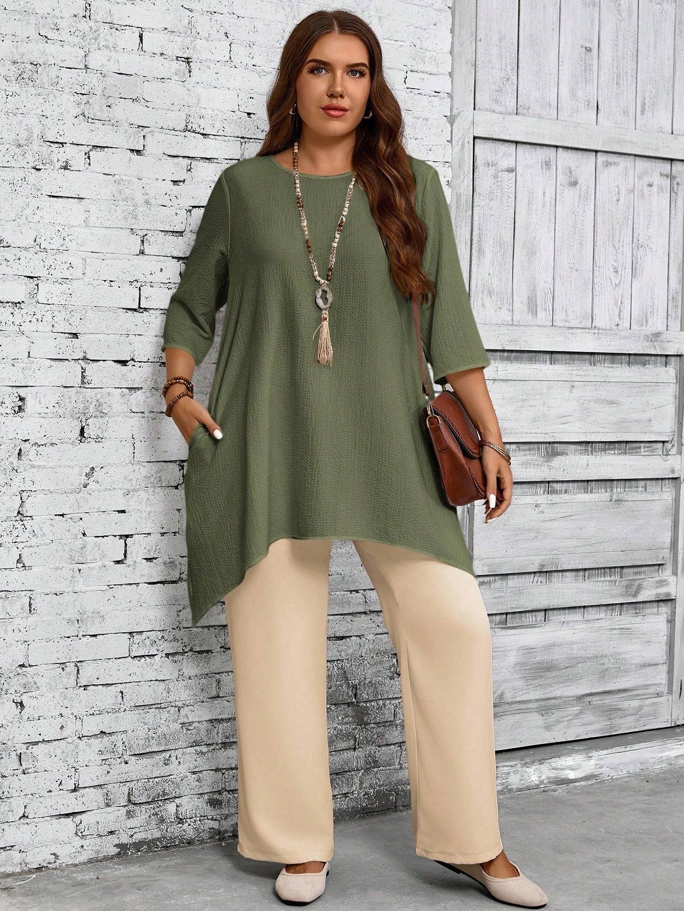 Blusa feminina assimétrica plus size Fanny