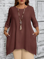 Blusa feminina assimétrica plus size Fanny