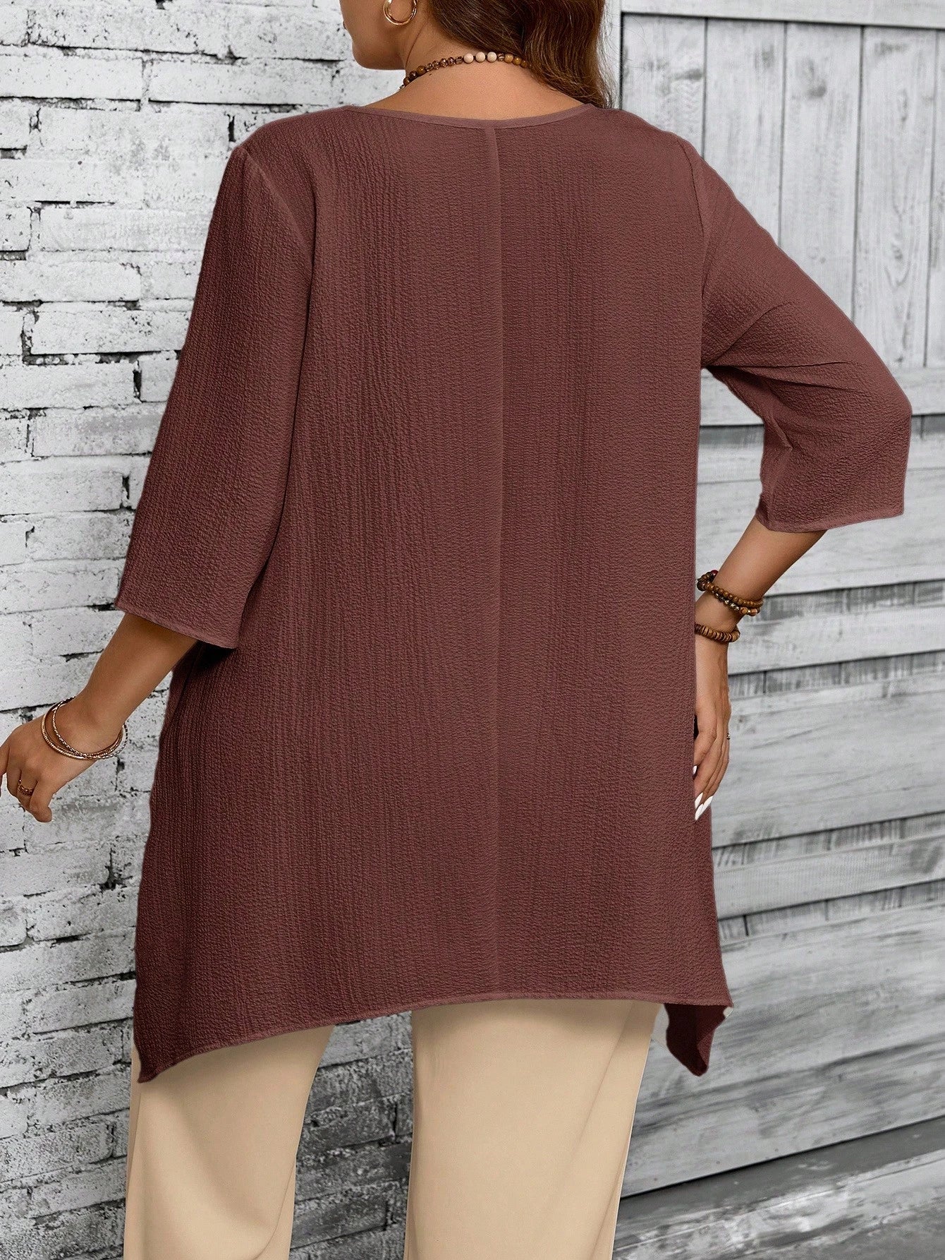 Blusa feminina assimétrica plus size Fanny