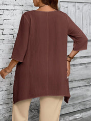 Blusa feminina assimétrica plus size Fanny