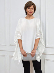 Blusa feminina com detalhes brilhantes Hanny