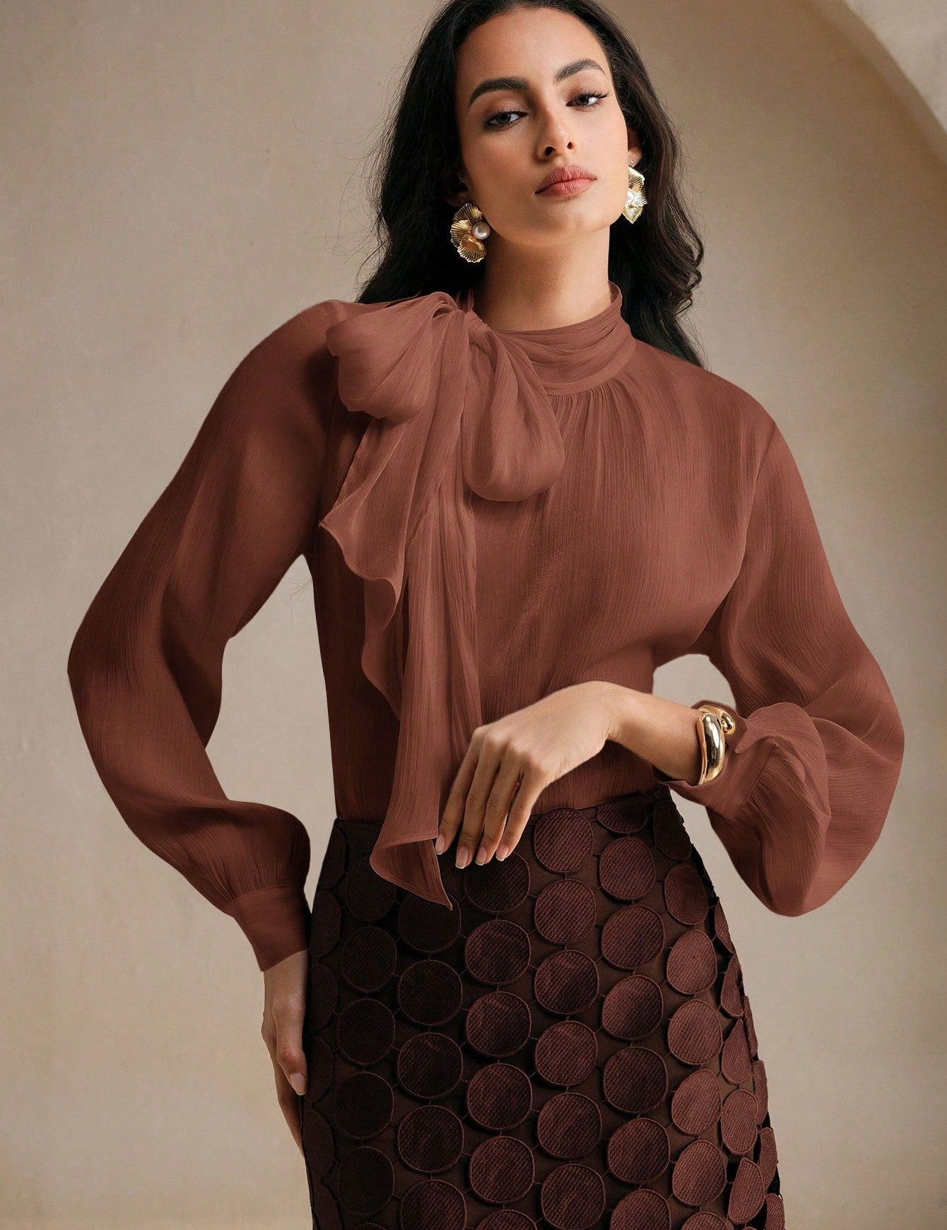 Blusa feminina gola alta Marselha