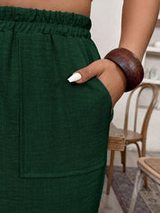 Calça Feminina de Imitação de Linho. Plus siz - Sabine