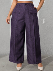 Calça feminina com falsos bolsos plus size Regina