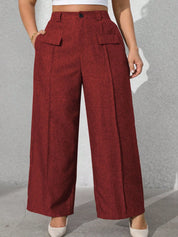 Calça feminina com falsos bolsos plus size Regina