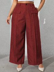 Calça feminina com falsos bolsos plus size Regina