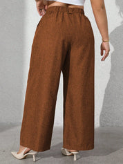 Calça feminina com falsos bolsos plus size Regina