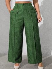 Calça feminina com falsos bolsos plus size Regina