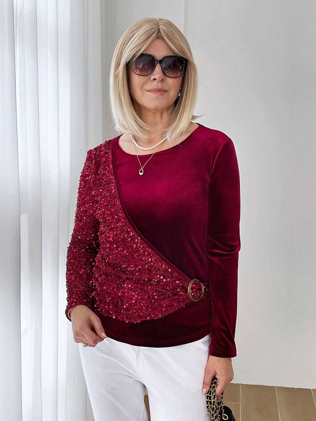 Camisa Elegante Feminina com Detalhe de Paetês - Eli