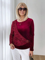 Camisa Elegante Feminina com Detalhe de Paetês - Eli