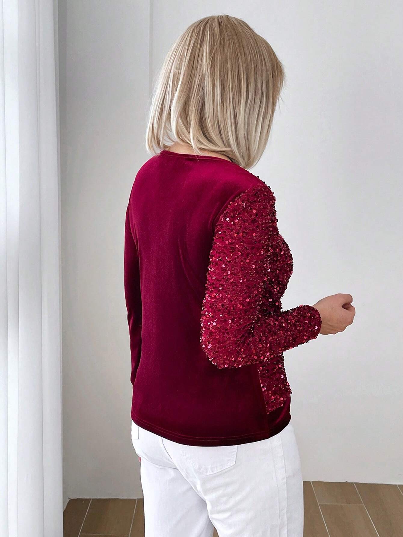 Camisa Elegante Feminina com Detalhe de Paetês - Eli