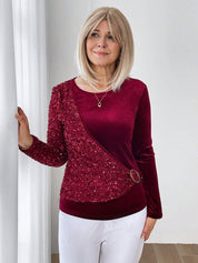 Camisa Elegante Feminina com Detalhe de Paetês - Eli