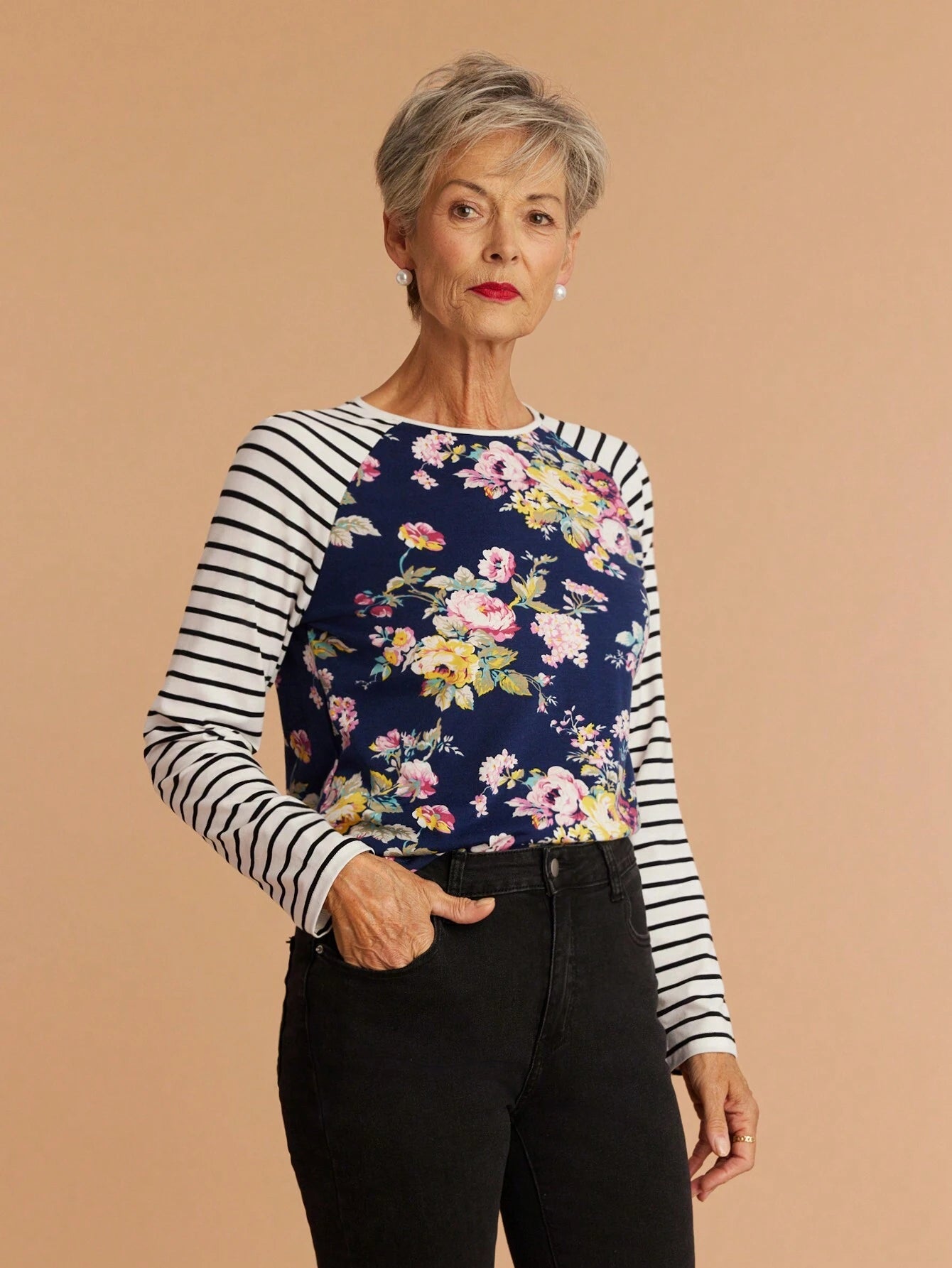 Camisa Feminina de Manga Raglan - Hanna