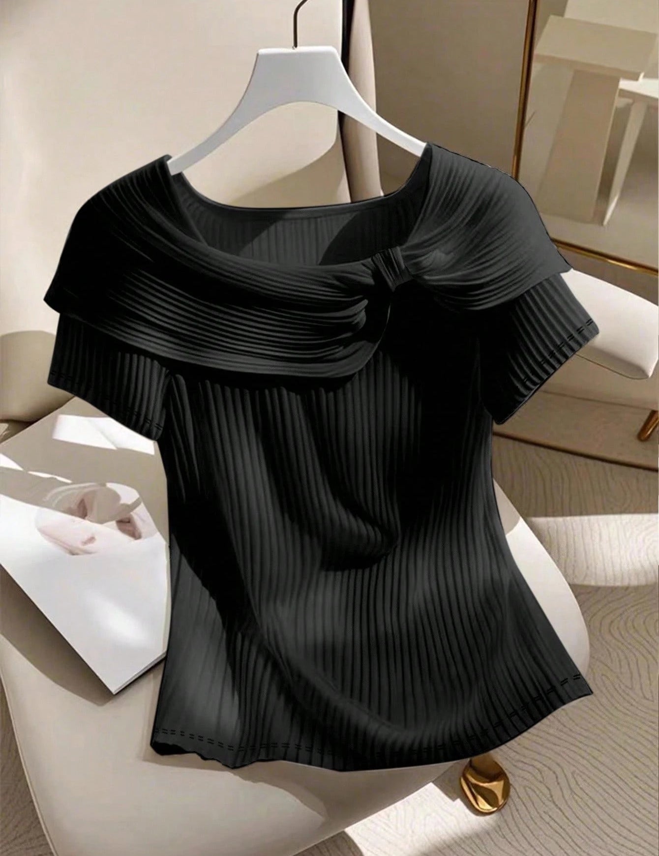 Camisa Franzida, Canelada, Plus Size Feminina - Penelope