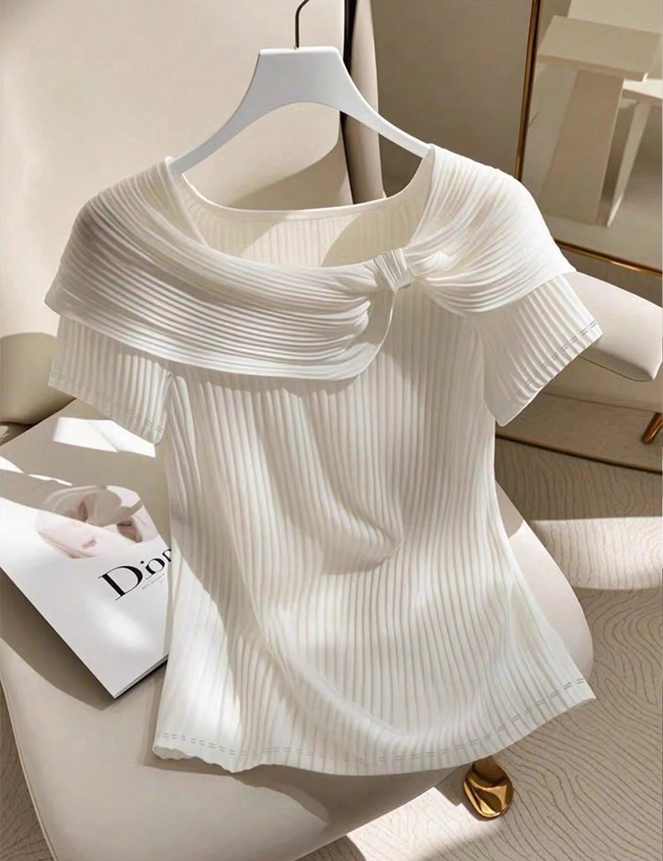 Camisa Franzida, Canelada, Plus Size Feminina - Penelope