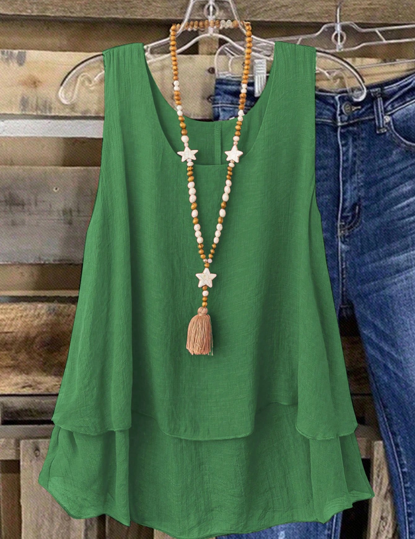 Camisa Regata Vintage, Babados em Camadas. Plus size - Louise