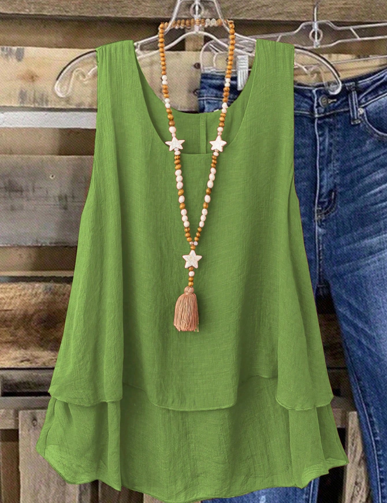Camisa Regata Vintage, Babados em Camadas. Plus size - Louise