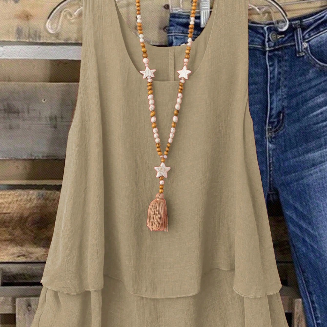 Camisa Regata Vintage, Babados em Camadas. Plus size - Louise