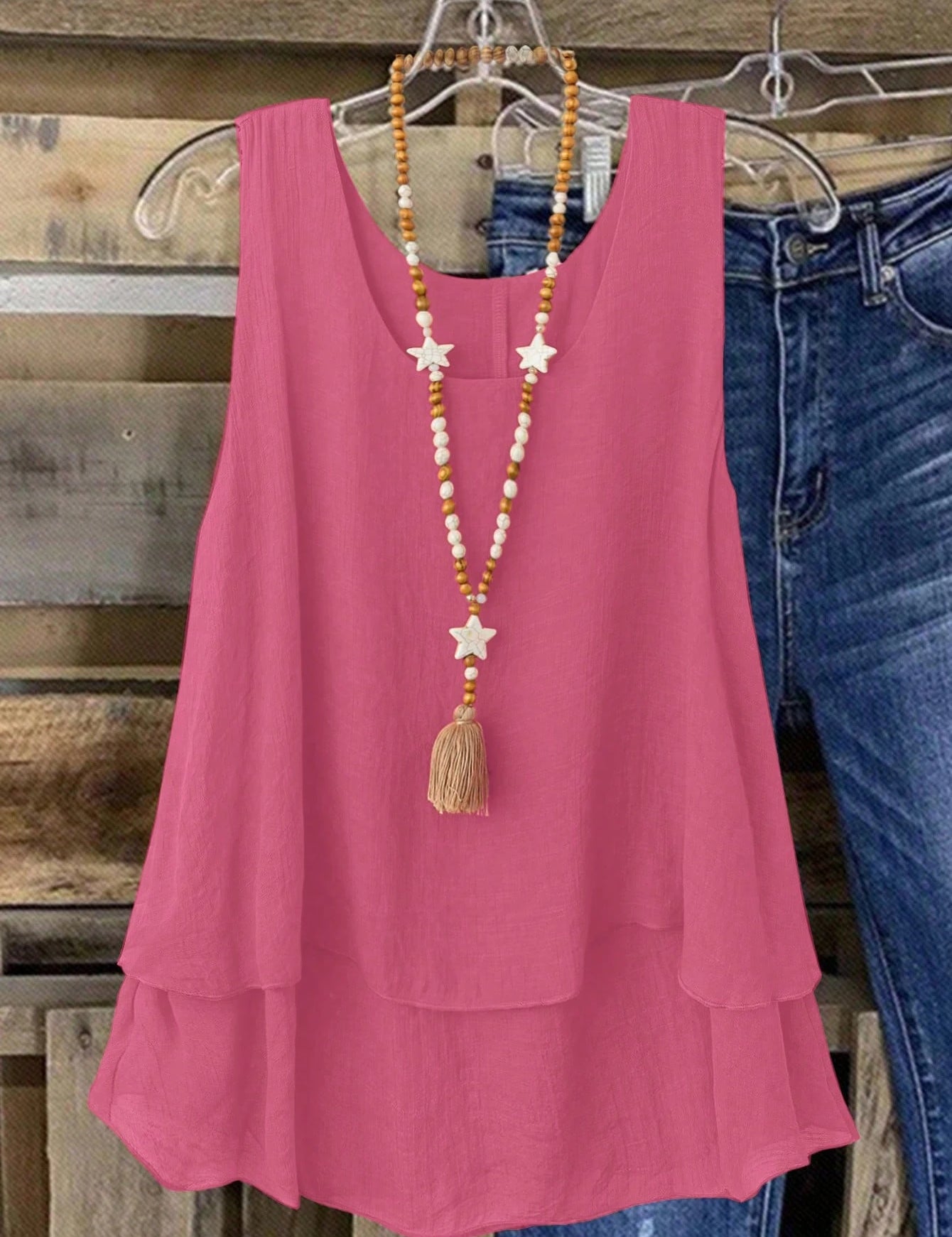 Camisa Regata Vintage, Babados em Camadas. Plus size - Louise