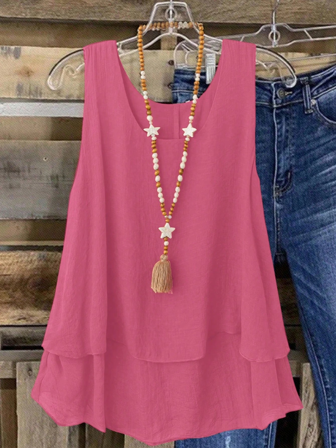 Camisa Regata Vintage, Babados em Camadas. Plus size - Louise