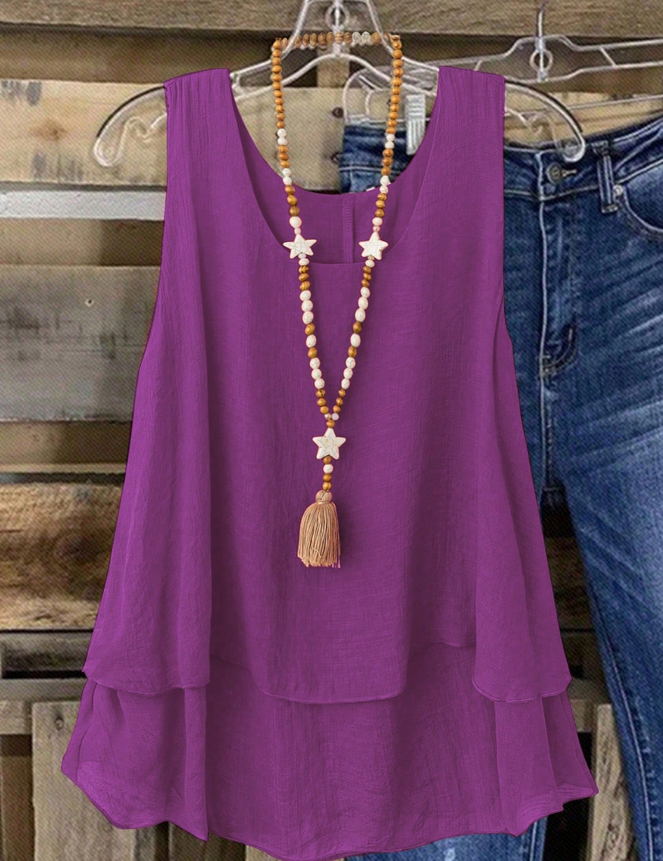 Camisa Regata Vintage, Babados em Camadas. Plus size - Louise