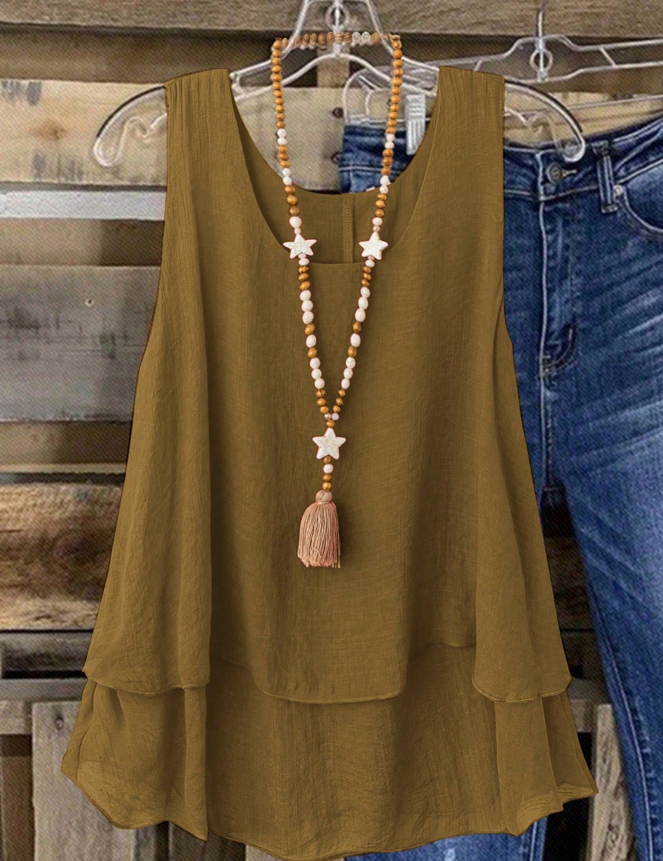 Camisa Regata Vintage, Babados em Camadas. Plus size - Louise