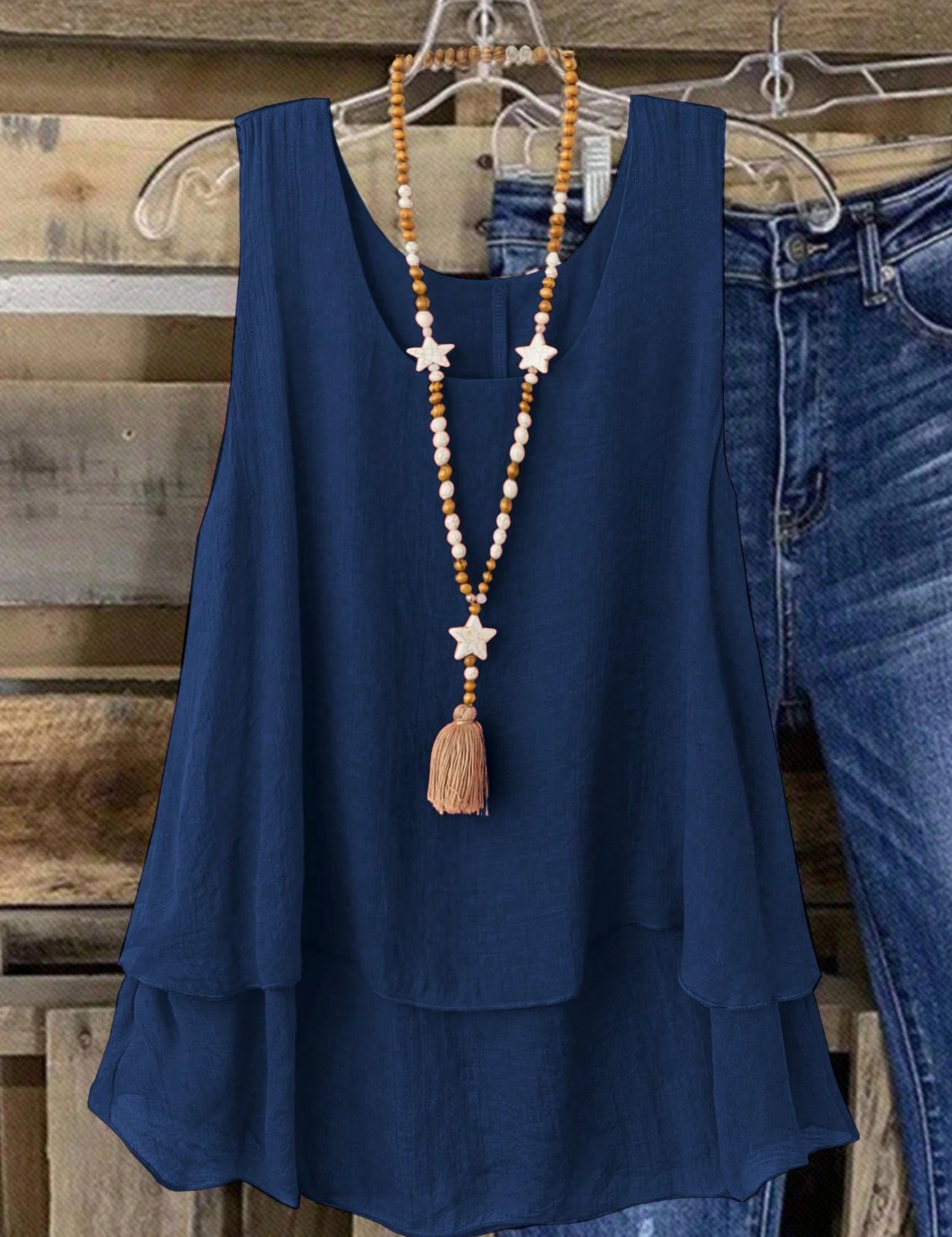 Camisa Regata Vintage, Babados em Camadas. Plus size - Louise