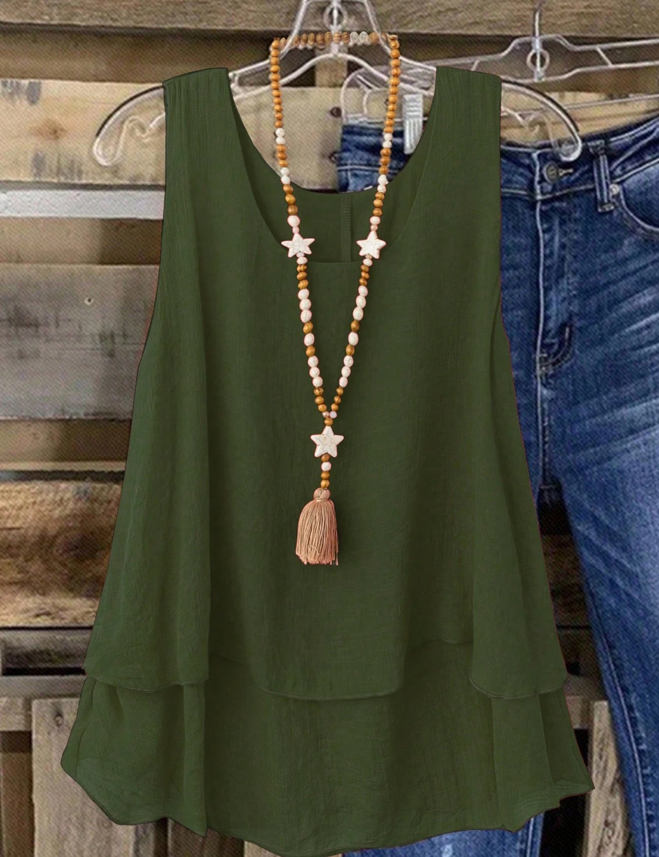 Camisa Regata Vintage, Babados em Camadas. Plus size - Louise
