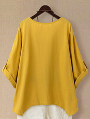 Camisa Feminina de Linho plus size Clarice.