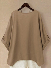 Camisa Feminina de Linho plus size Clarice.