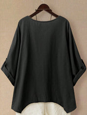 Camisa Feminina de Linho plus size Clarice.