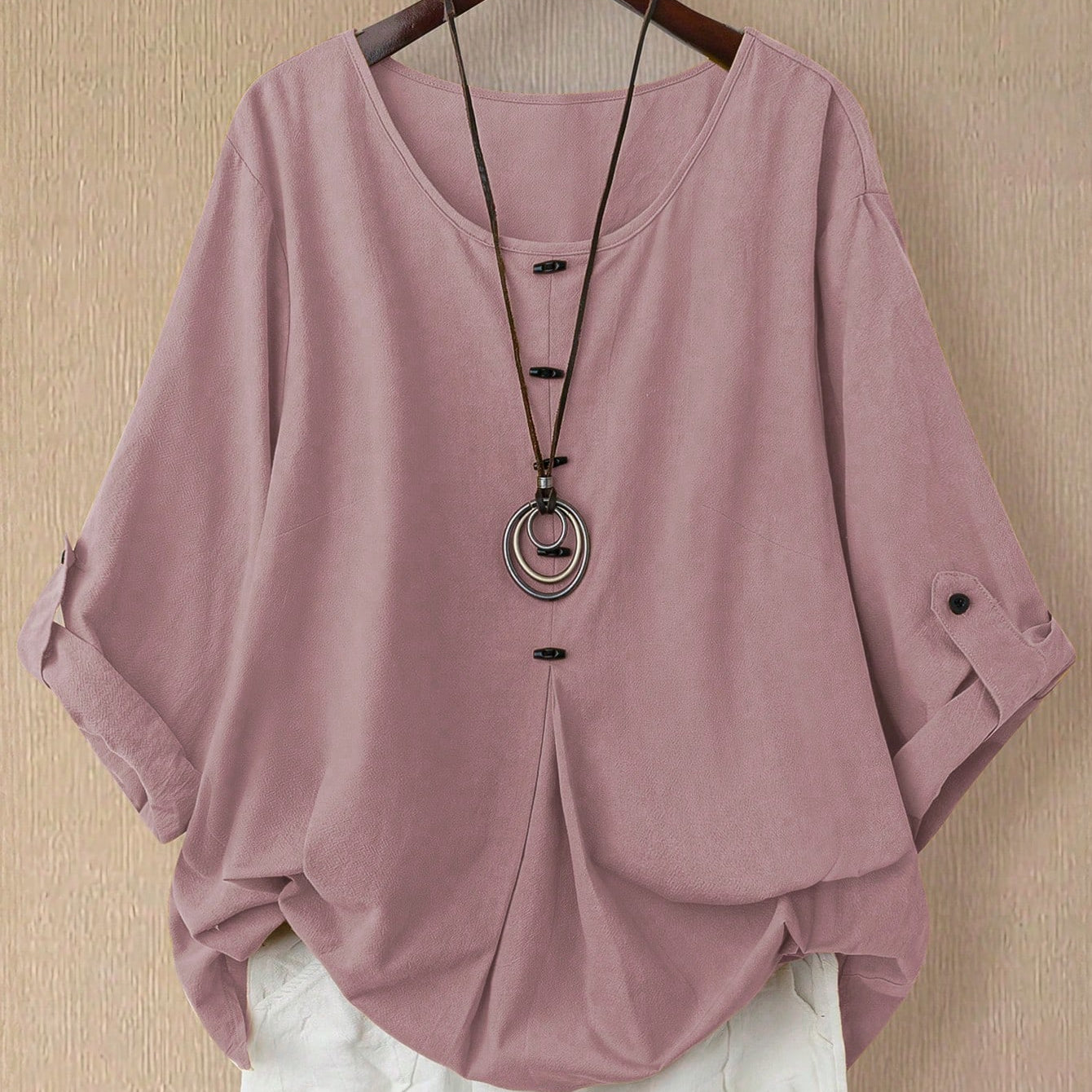 Camisa Feminina de Linho plus size Clarice.