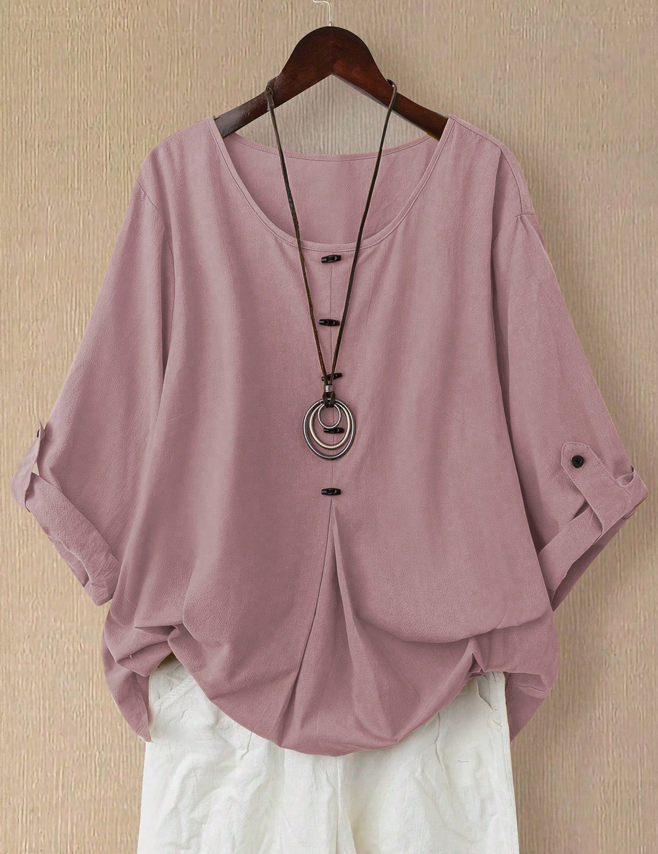 Camisa Feminina de Linho plus size Clarice.