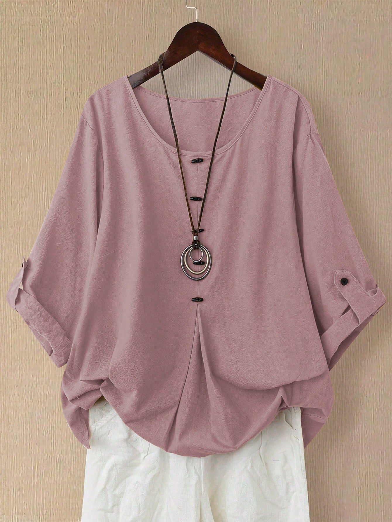 Camisa Feminina de Linho plus size Clarice.