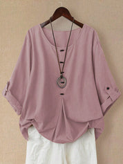 Camisa Feminina de Linho plus size Clarice.