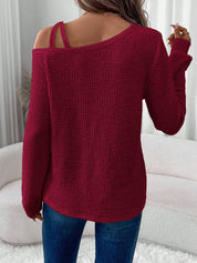 Camisa feminina com Gola Assimétrica - Estelle