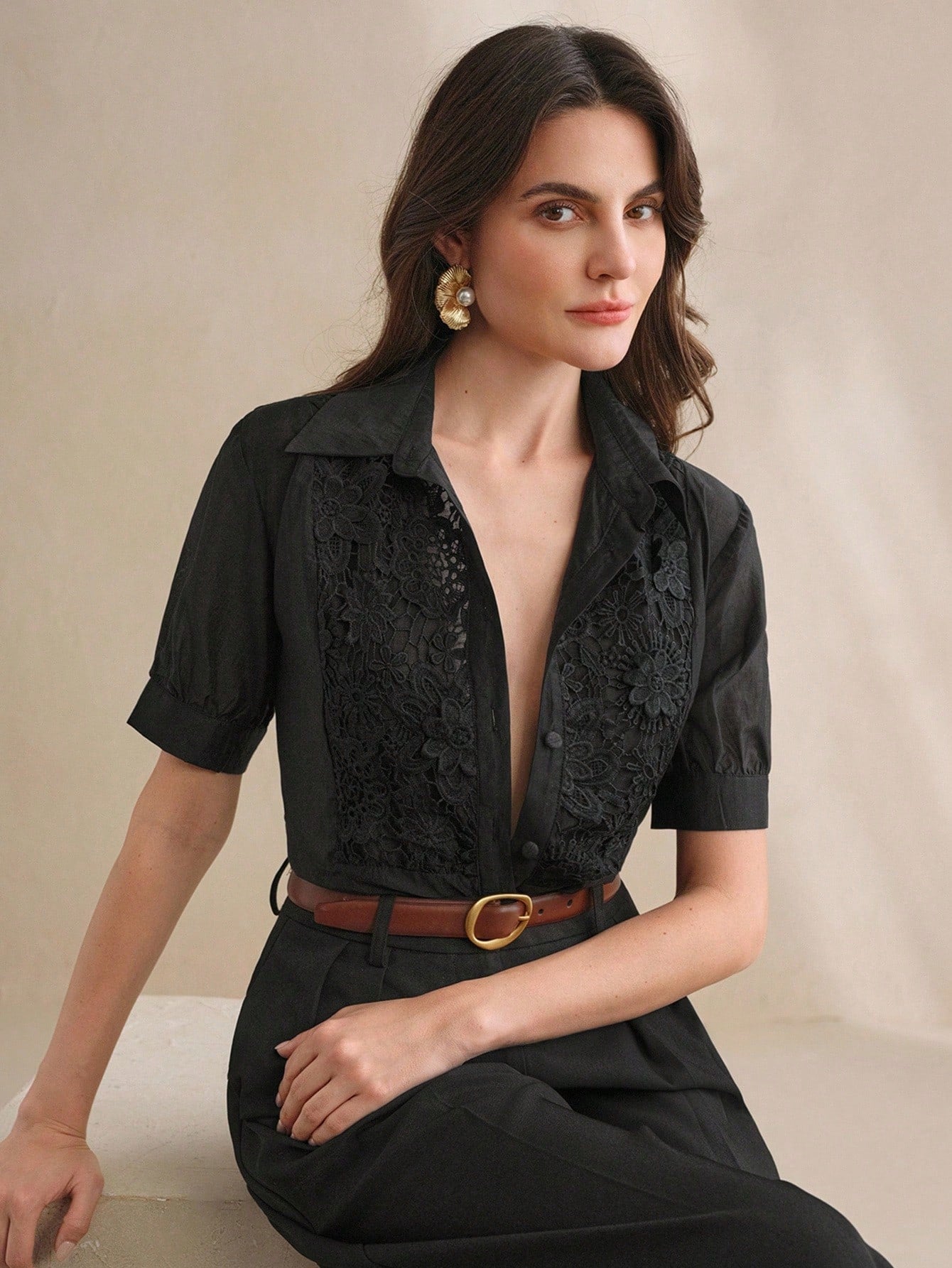 Camisa feminina elegante Francia