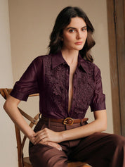 Camisa feminina elegante Francia