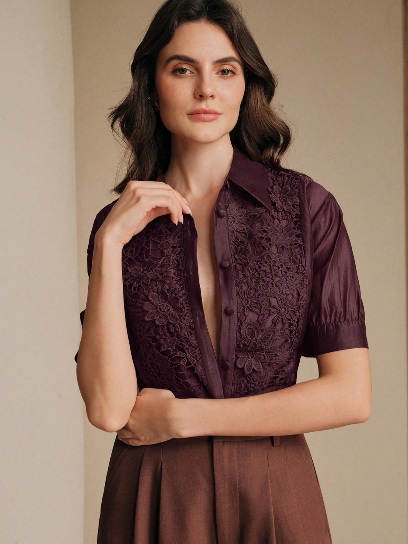 Camisa feminina elegante Francia