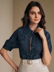 Camisa feminina elegante Francia
