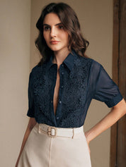 Camisa feminina elegante Francia