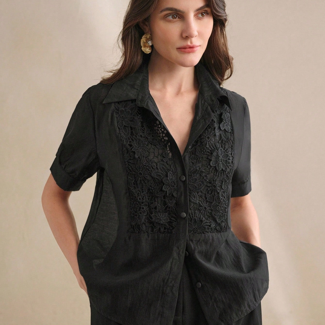 Camisa feminina elegante Francia