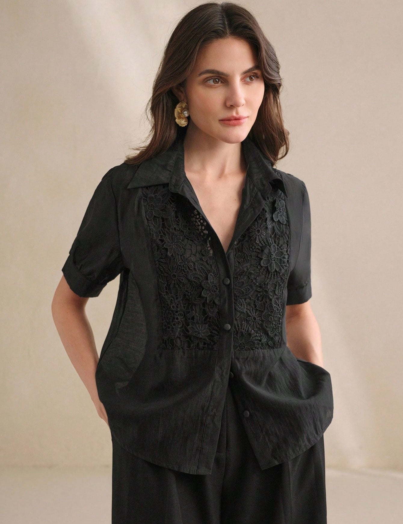 Camisa feminina elegante Francia