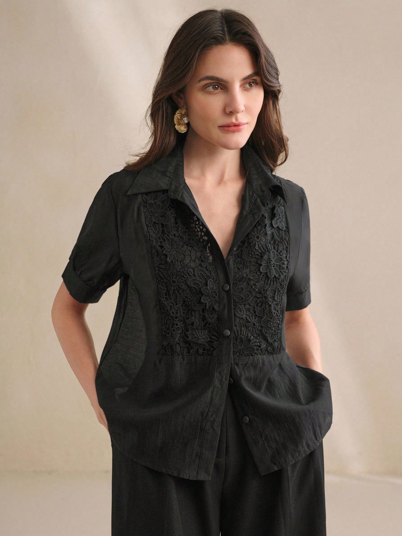 Camisa feminina elegante Francia