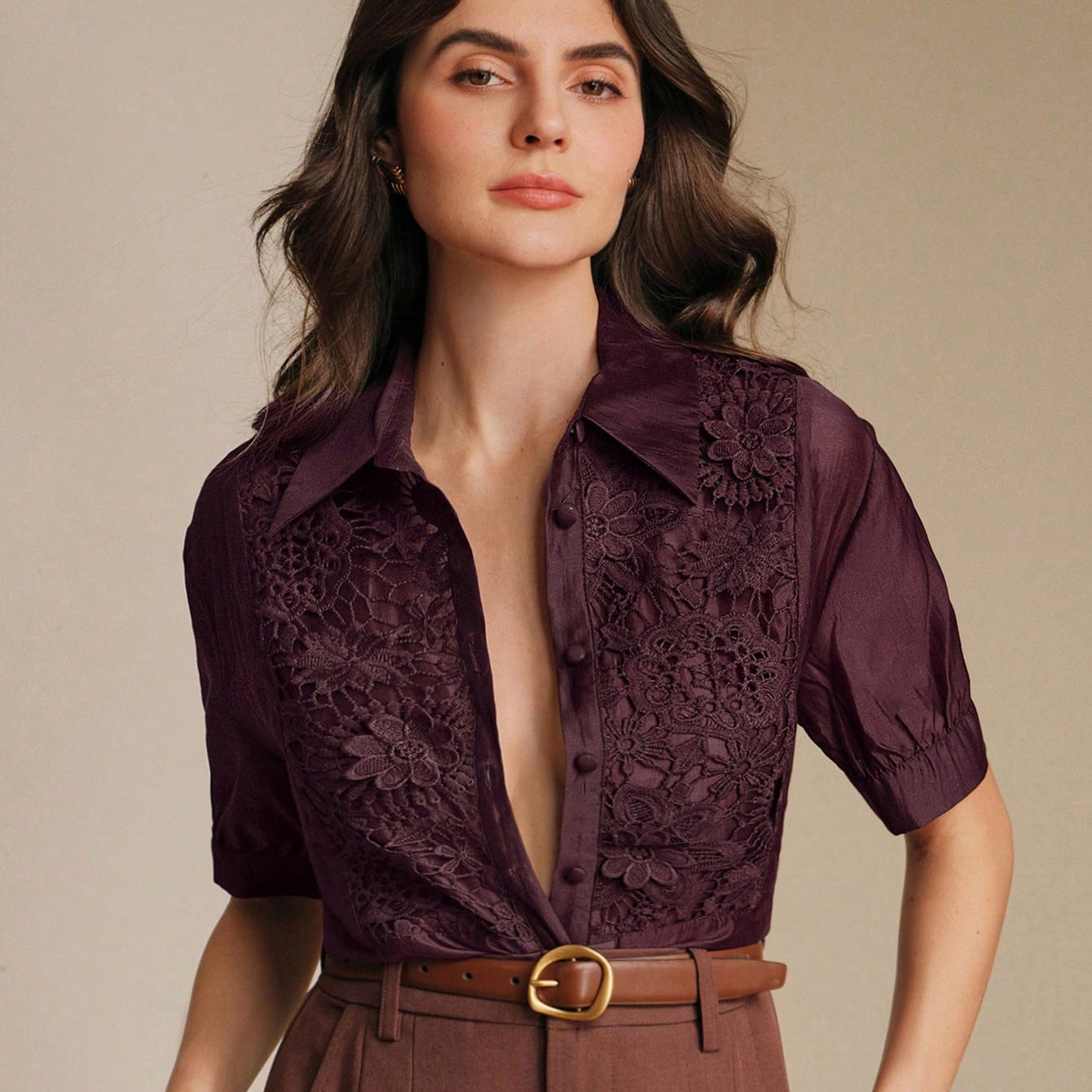 Camisa feminina elegante Francia