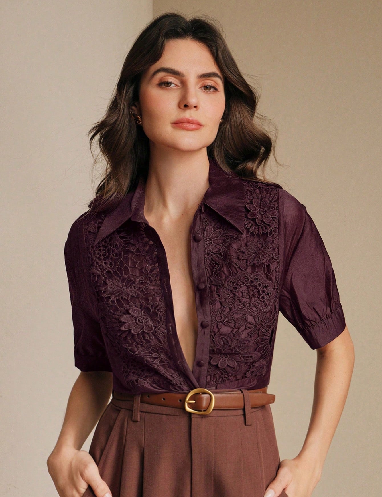 Camisa feminina elegante Francia