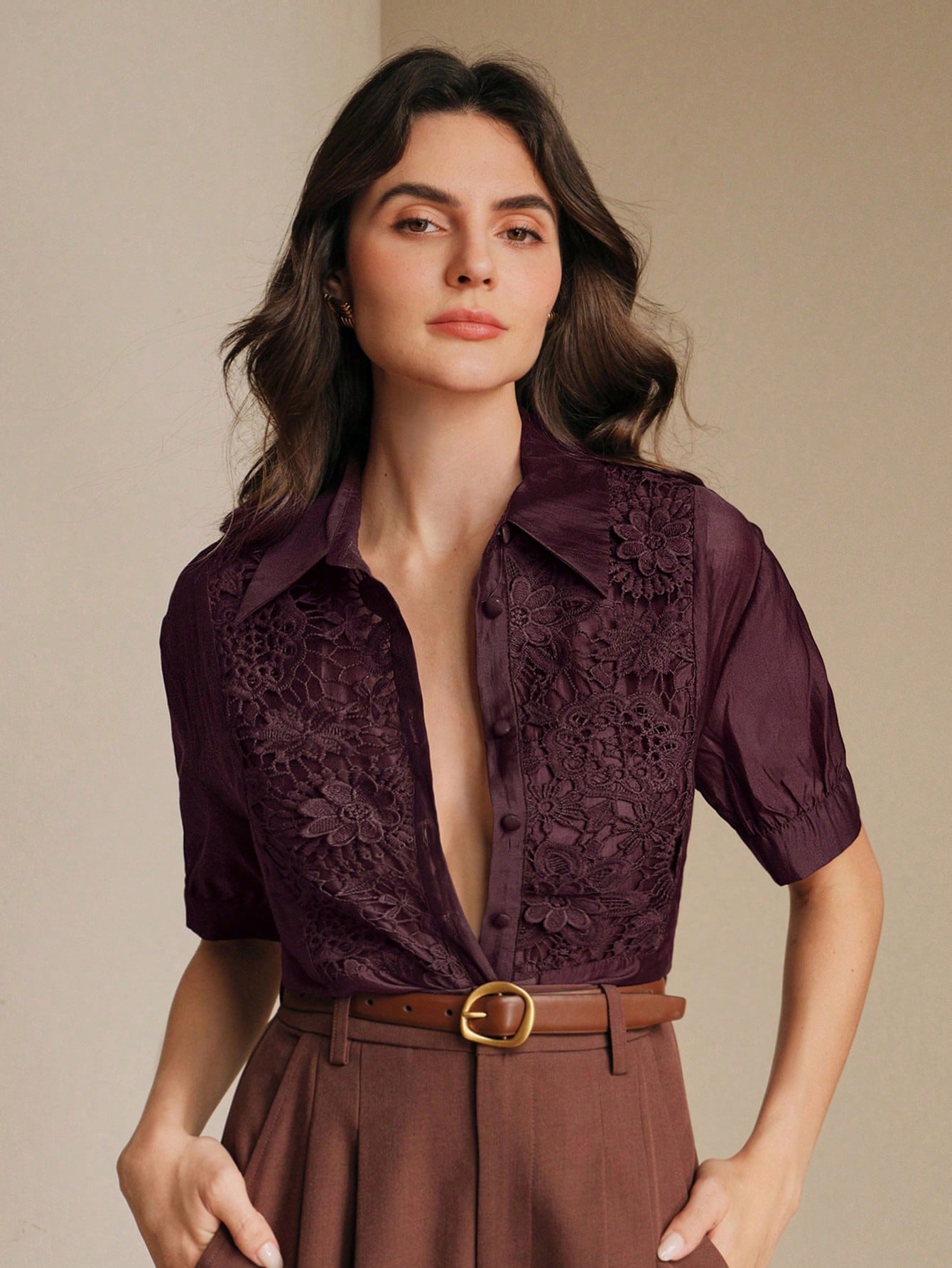 Camisa feminina elegante Francia